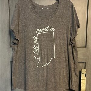 Women’s T- I Left My Heart In Indiana 2X